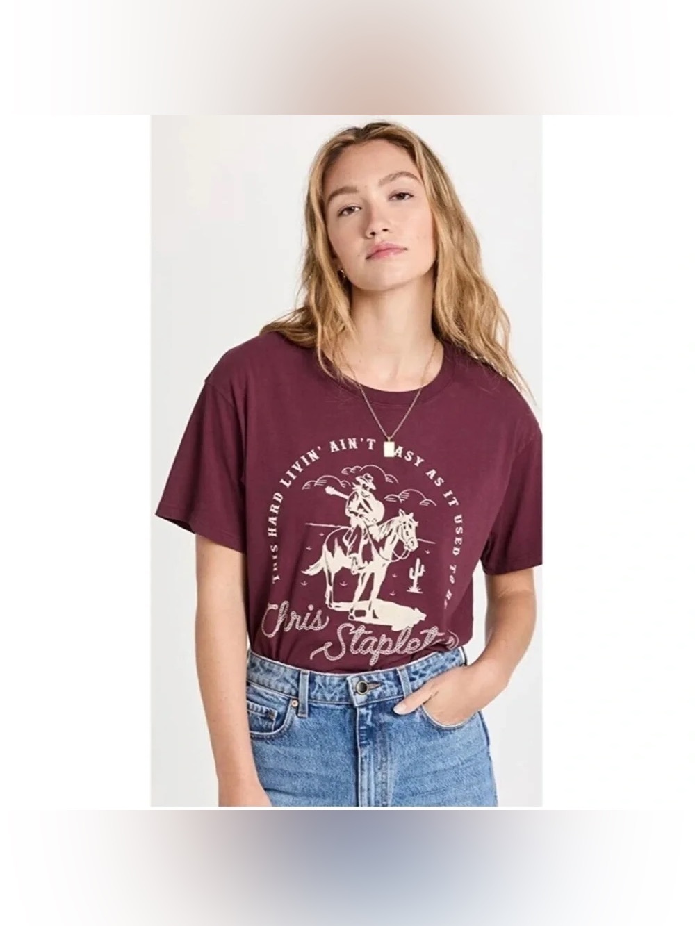 Daydreamer Chris Stapleton “Hard Livin Ain’t Easy” Tee | Size Medium